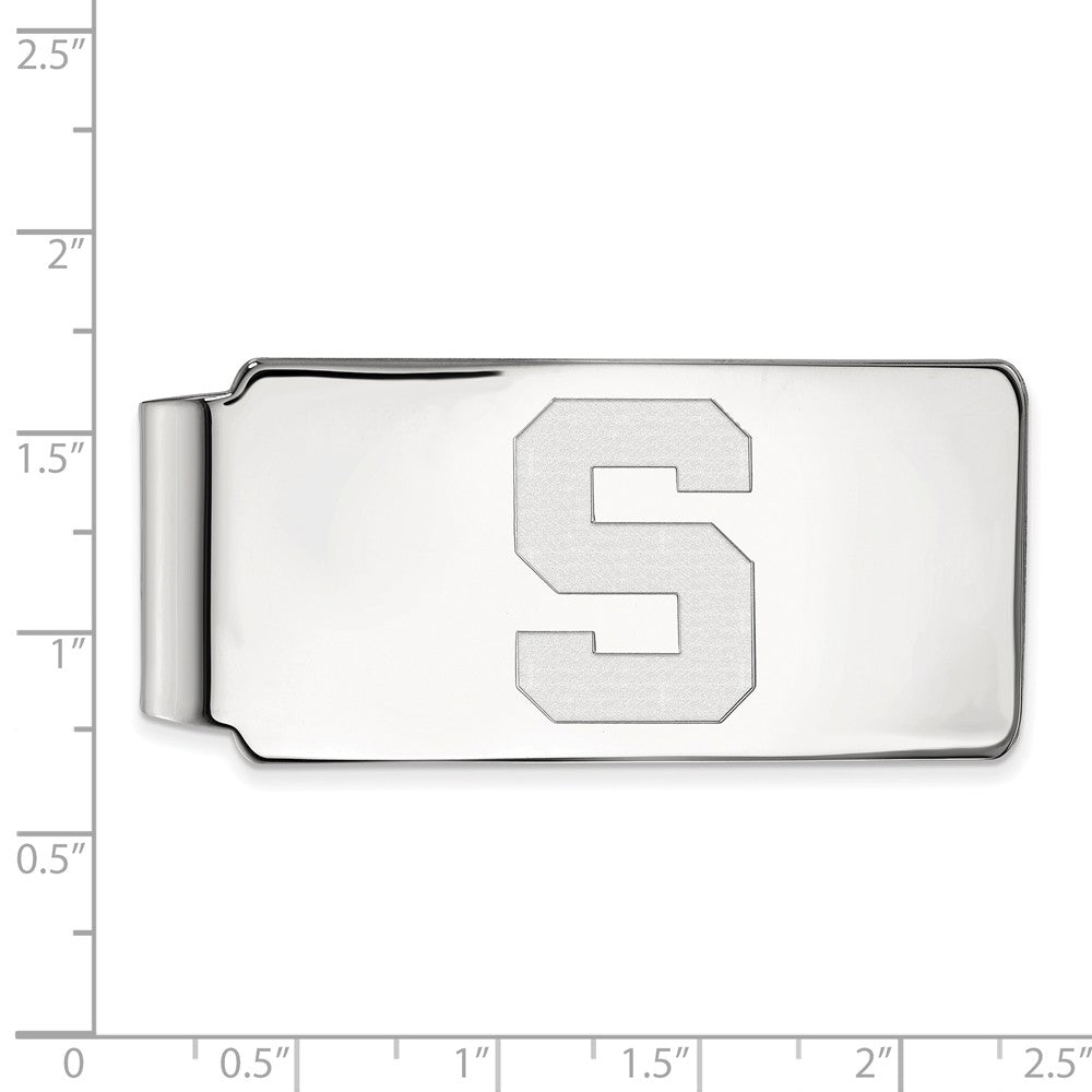 Alternate view of the Sterling Silver Michigan State Money Clip by The Black Bow Jewelry Co.