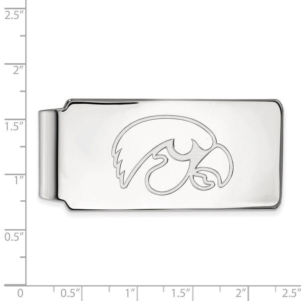 Alternate view of the Sterling Silver U of Iowa Money Clip by The Black Bow Jewelry Co.