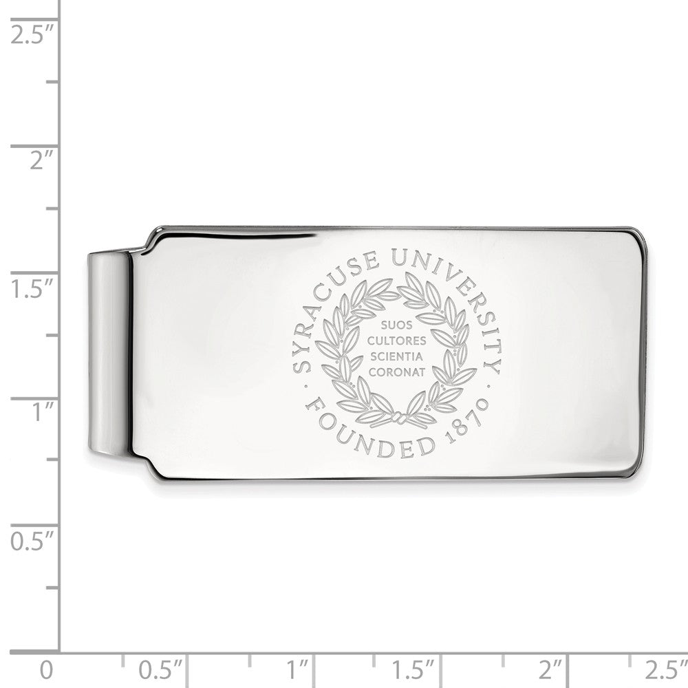 Alternate view of the Sterling Silver Syracuse U Crest Money Clip by The Black Bow Jewelry Co.