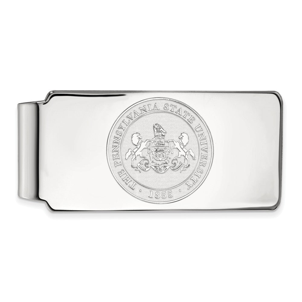 Sterling Silver Penn State Crest Money Clip, Item M10311 by The Black Bow Jewelry Co.