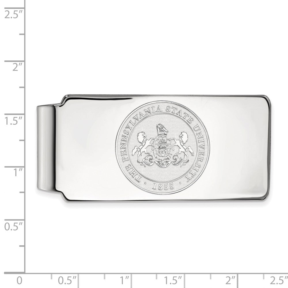 Alternate view of the Sterling Silver Penn State Crest Money Clip by The Black Bow Jewelry Co.