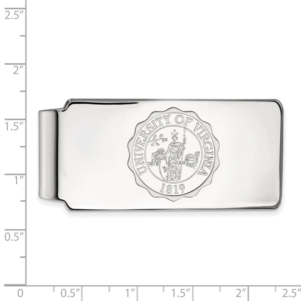 Alternate view of the Sterling Silver U of Virginia Crest Money Clip by The Black Bow Jewelry Co.