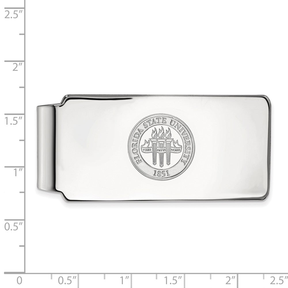 Alternate view of the Sterling Silver Florida State Crest Money Clip by The Black Bow Jewelry Co.