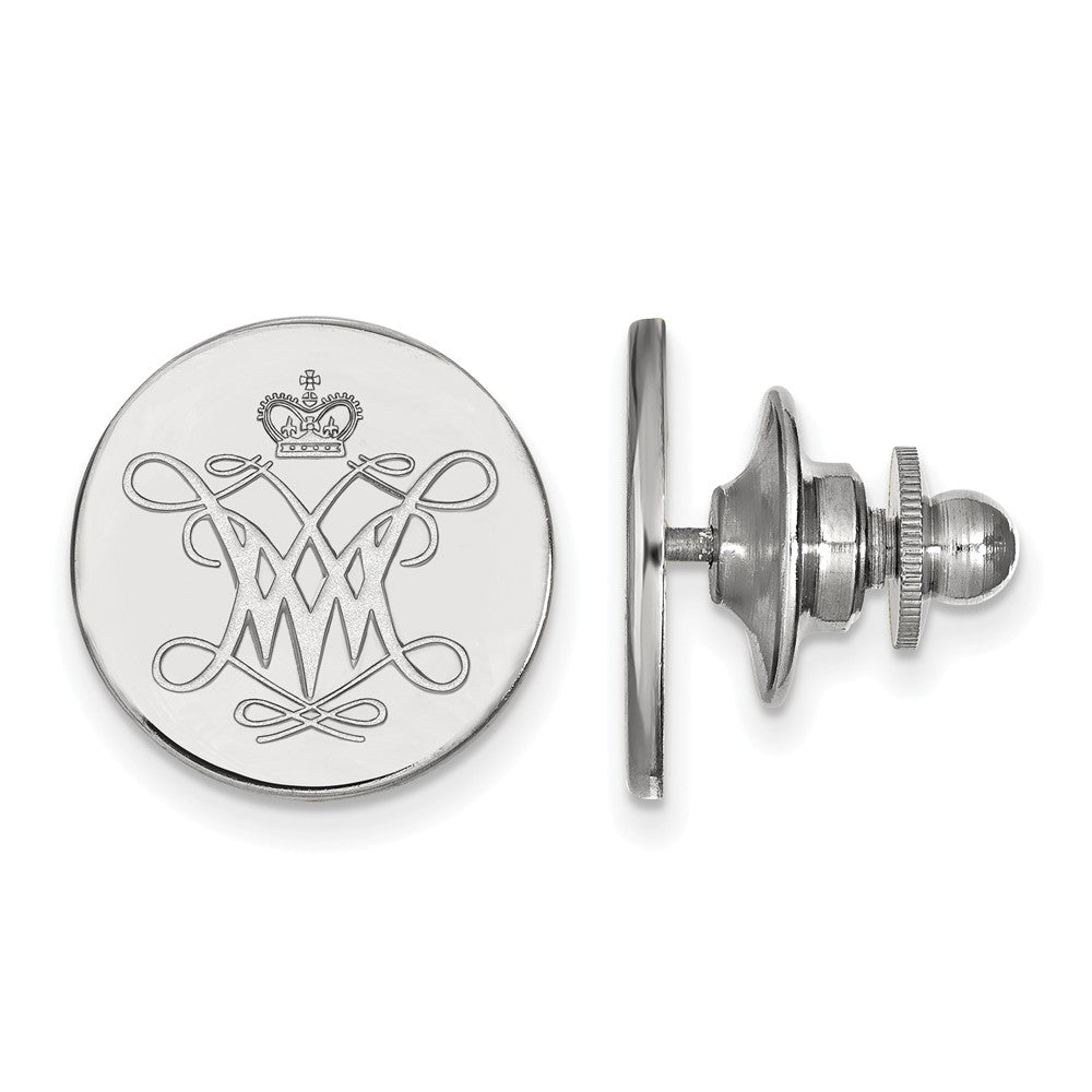 14k White Gold William and Mary Lapel or Tie Pin, Item M10330 by The Black Bow Jewelry Co.
