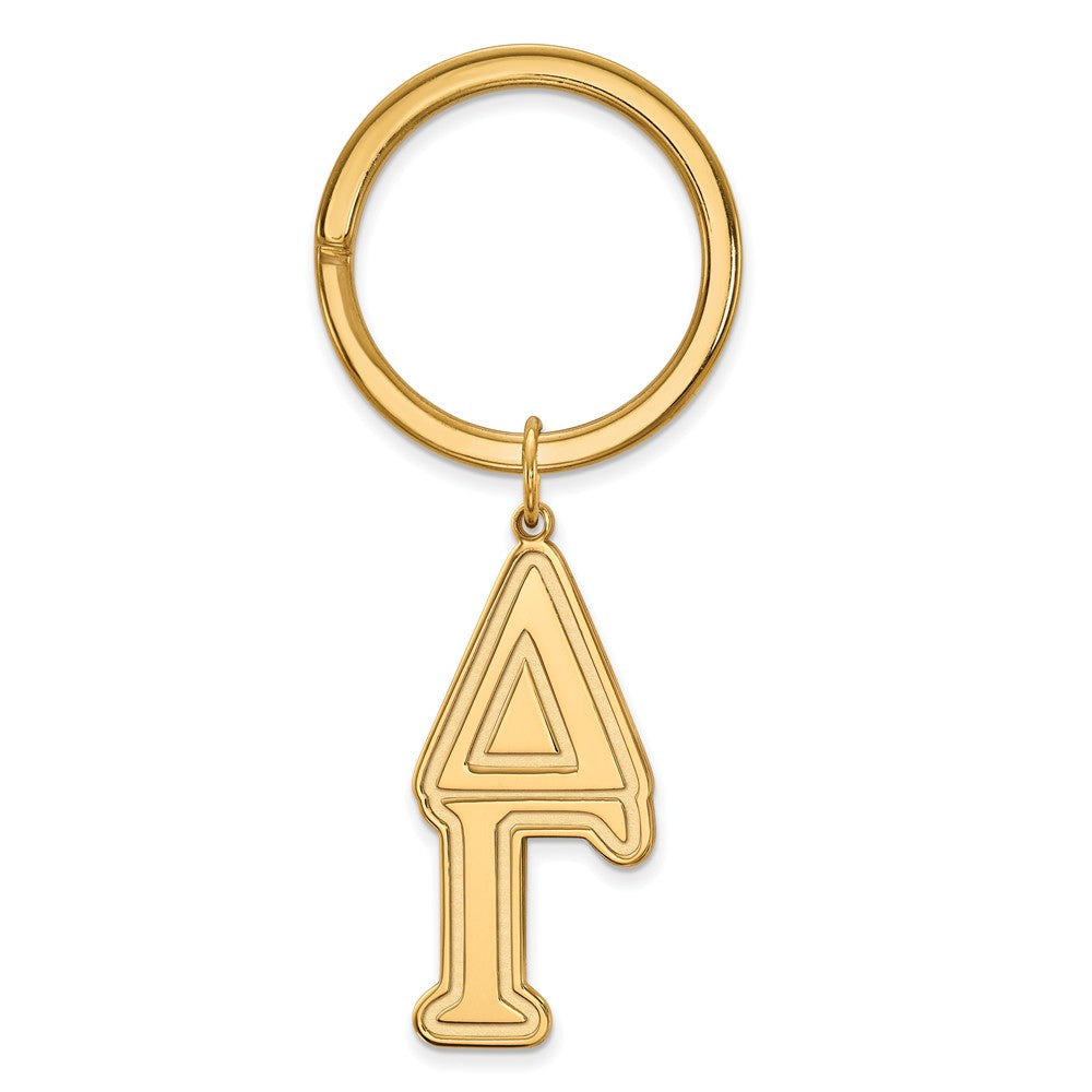 14K Plated Silver Delta Gamma Key Chain, Item M10338 by The Black Bow Jewelry Co.