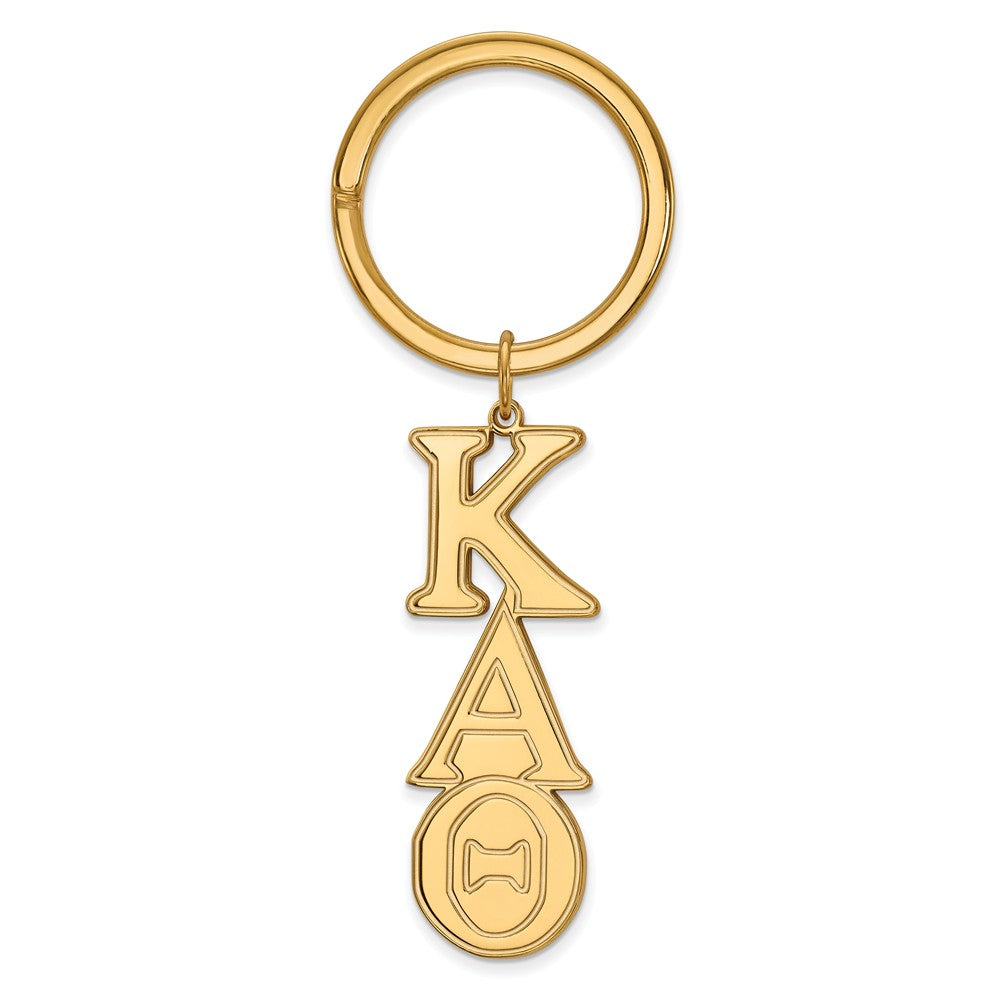 14K Plated Silver Kappa Alpha Theta Key Chain, Item M10342 by The Black Bow Jewelry Co.