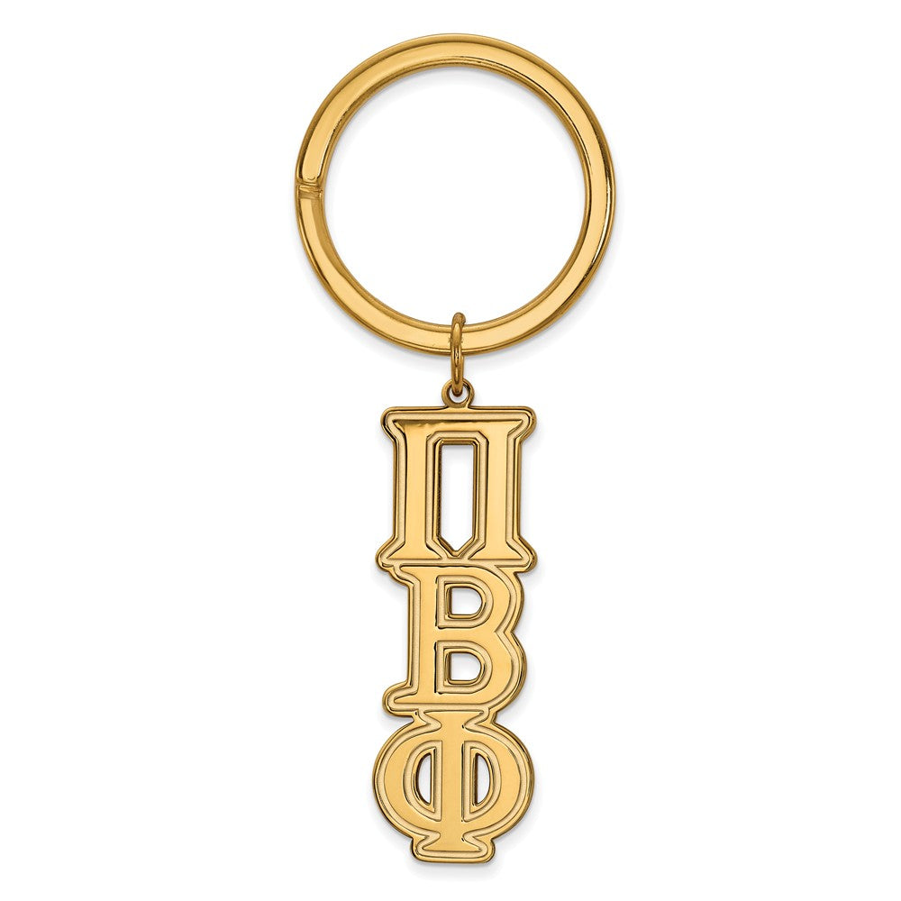 14K Plated Silver Pi Beta Phi Key Chain, Item M10346 by The Black Bow Jewelry Co.