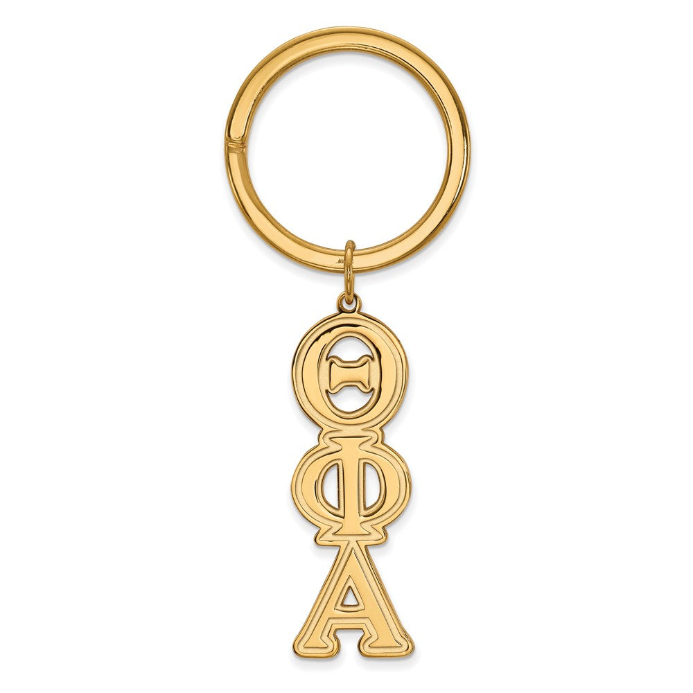 14K Plated Silver Theta Phi Alpha Key Chain, Item M10350 by The Black Bow Jewelry Co.