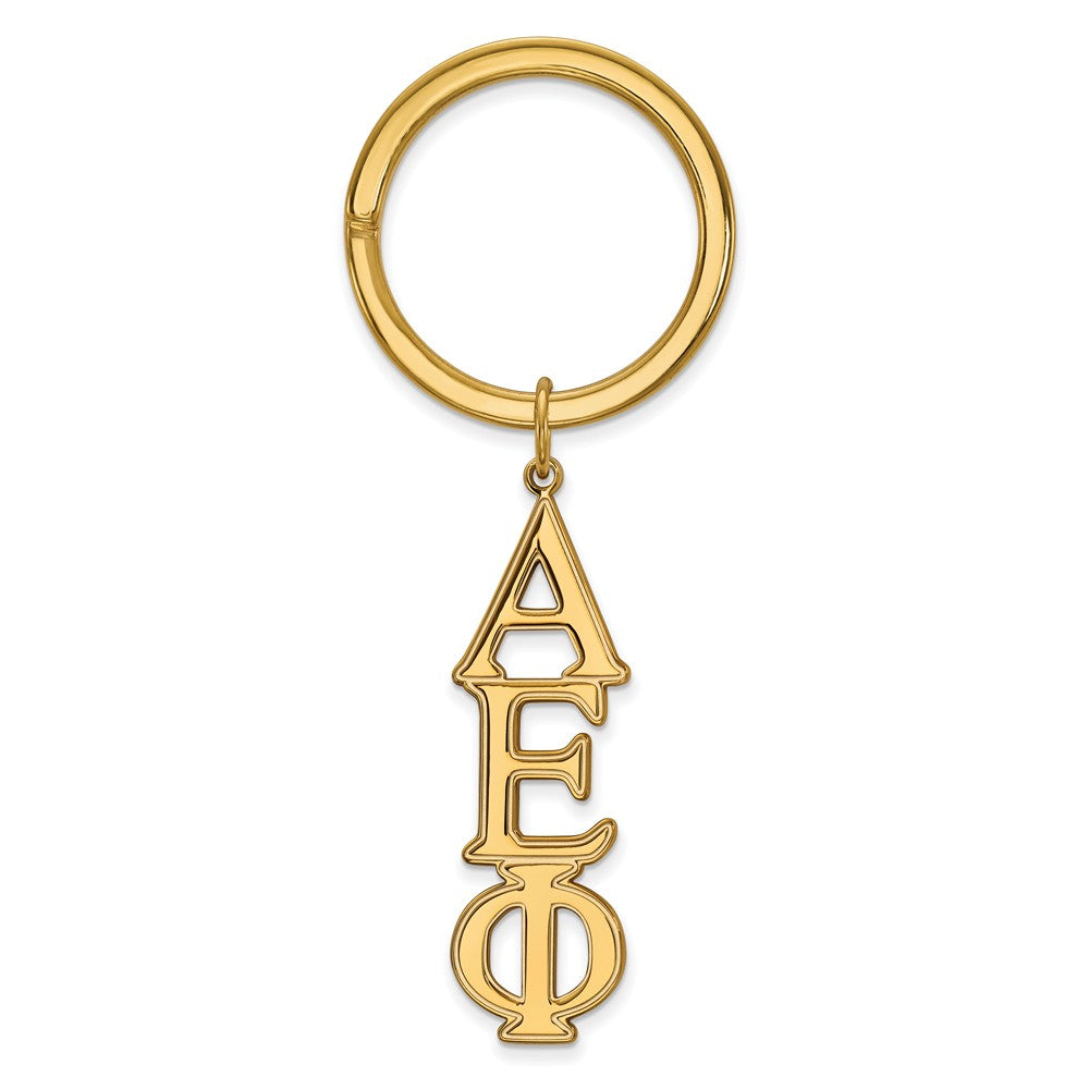 14K Plated Silver Alpha Epsilon Phi Key Chain, Item M10353 by The Black Bow Jewelry Co.