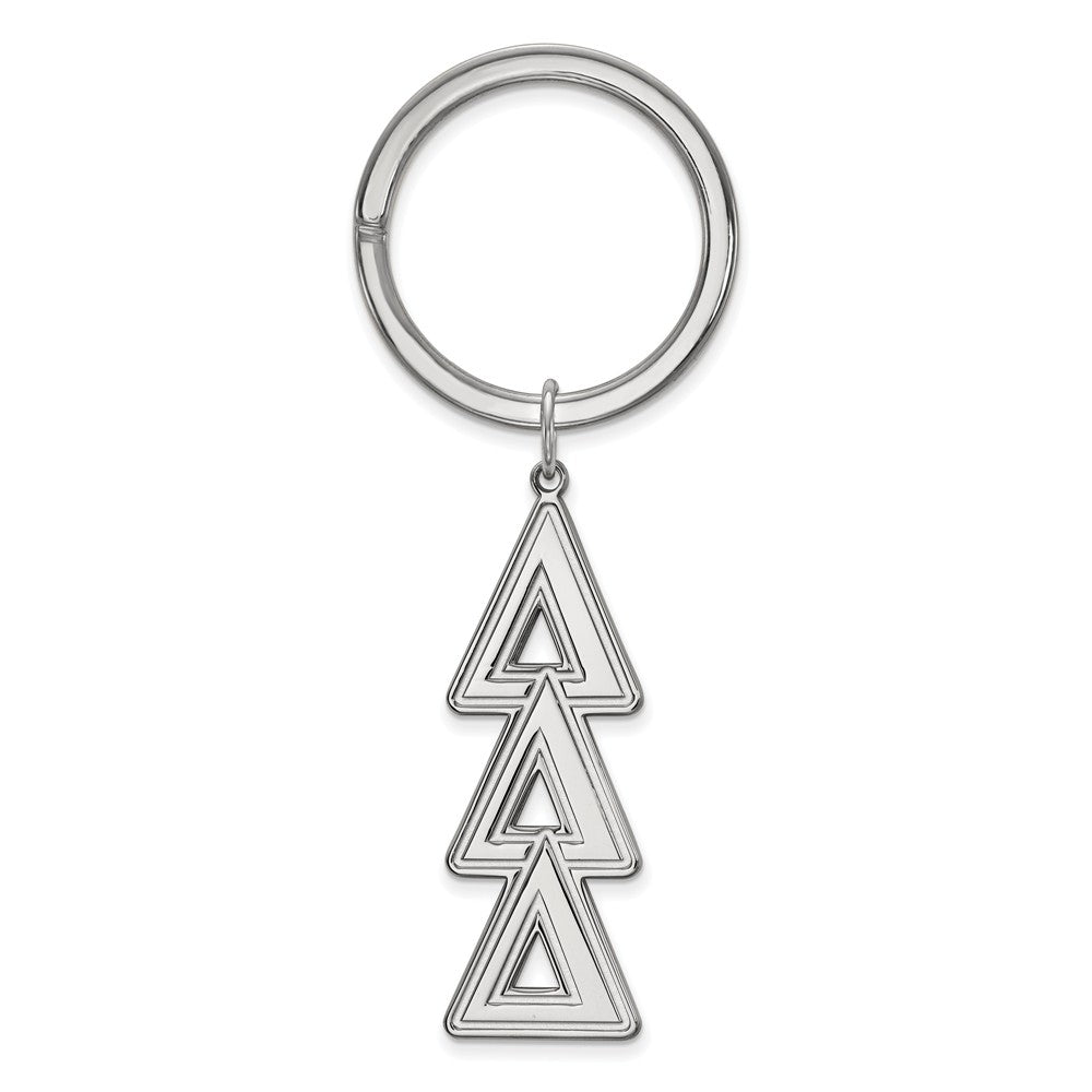 Sterling Silver Delta Delta Delta Key Chain, Item M10367 by The Black Bow Jewelry Co.