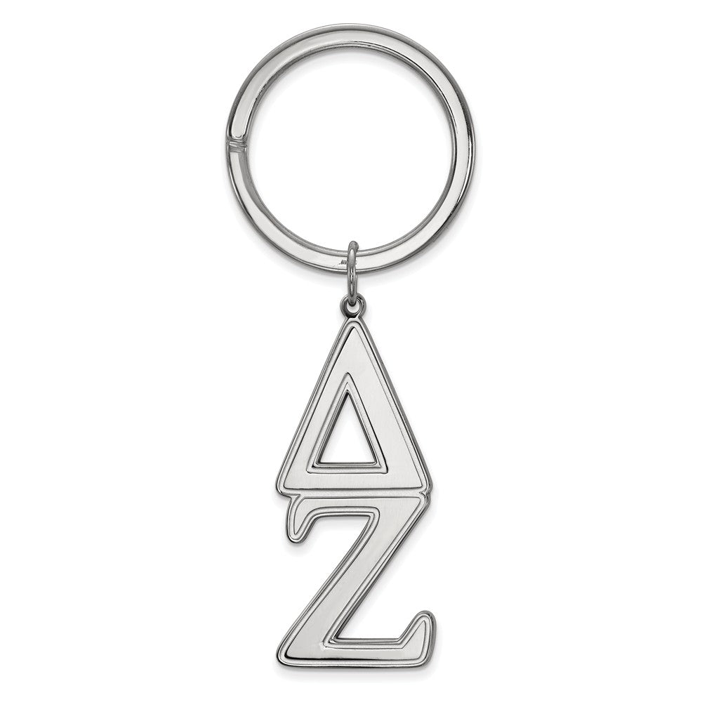 Sterling Silver Delta Zeta Key Chain, Item M10370 by The Black Bow Jewelry Co.