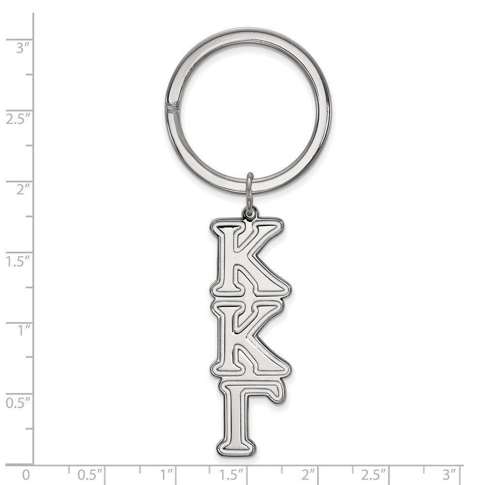 Alternate view of the Sterling Silver Kappa Kappa Gamma Key Chain by The Black Bow Jewelry Co.