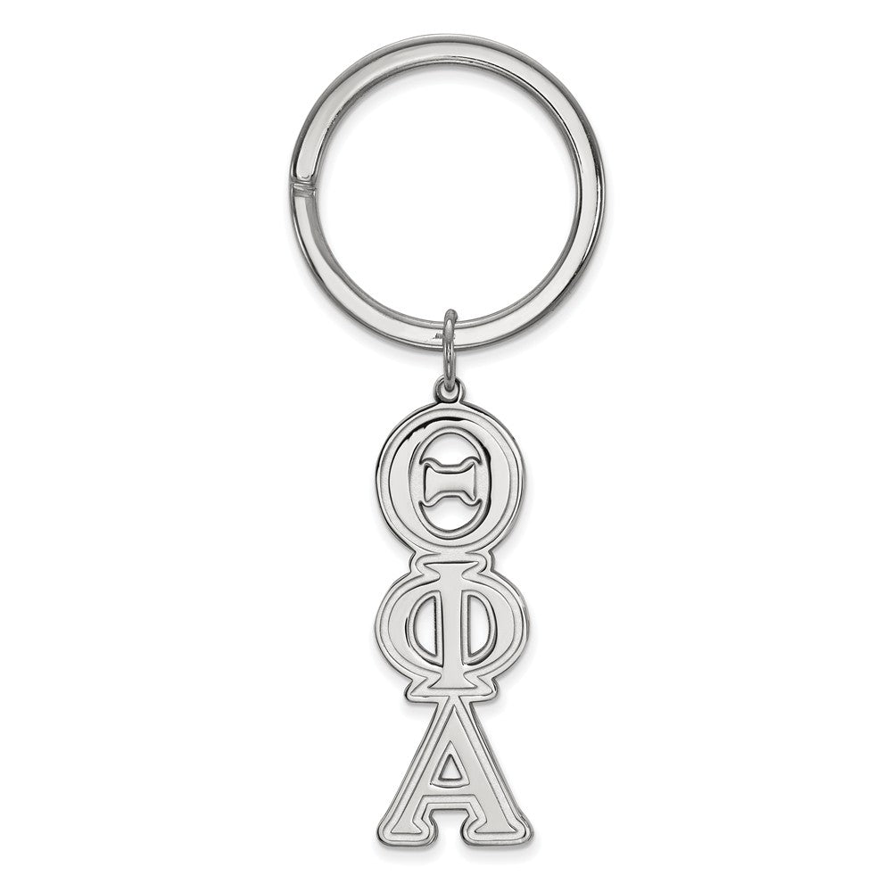 Sterling Silver Theta Phi Alpha Key Chain, Item M10381 by The Black Bow Jewelry Co.