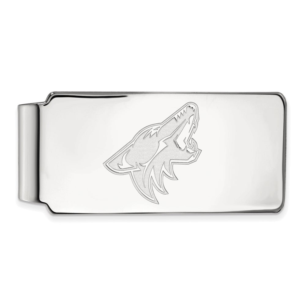 10k White Gold NHL Arizona Coyotes Money Clip, Item M10400 by The Black Bow Jewelry Co.