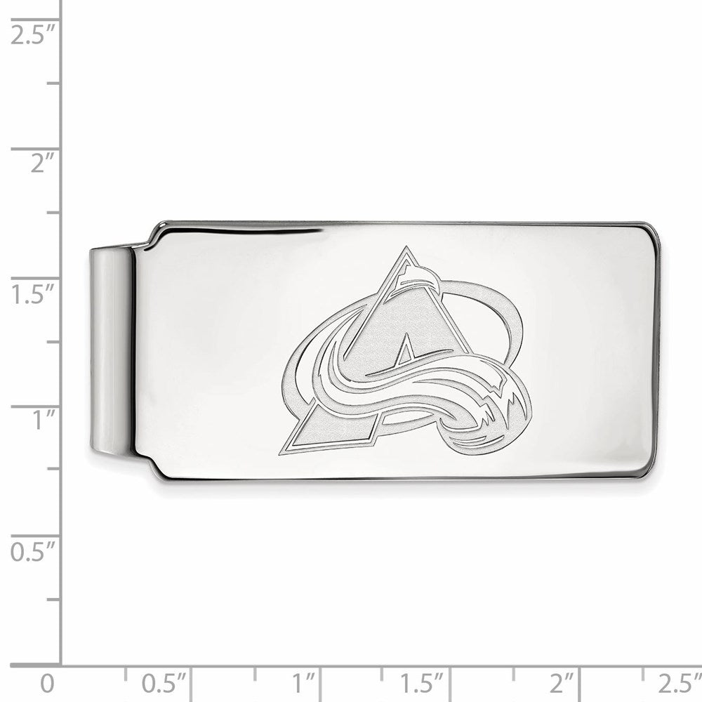 10k White Gold NHL Colorado Avalanche Money Clip - The Black Bow