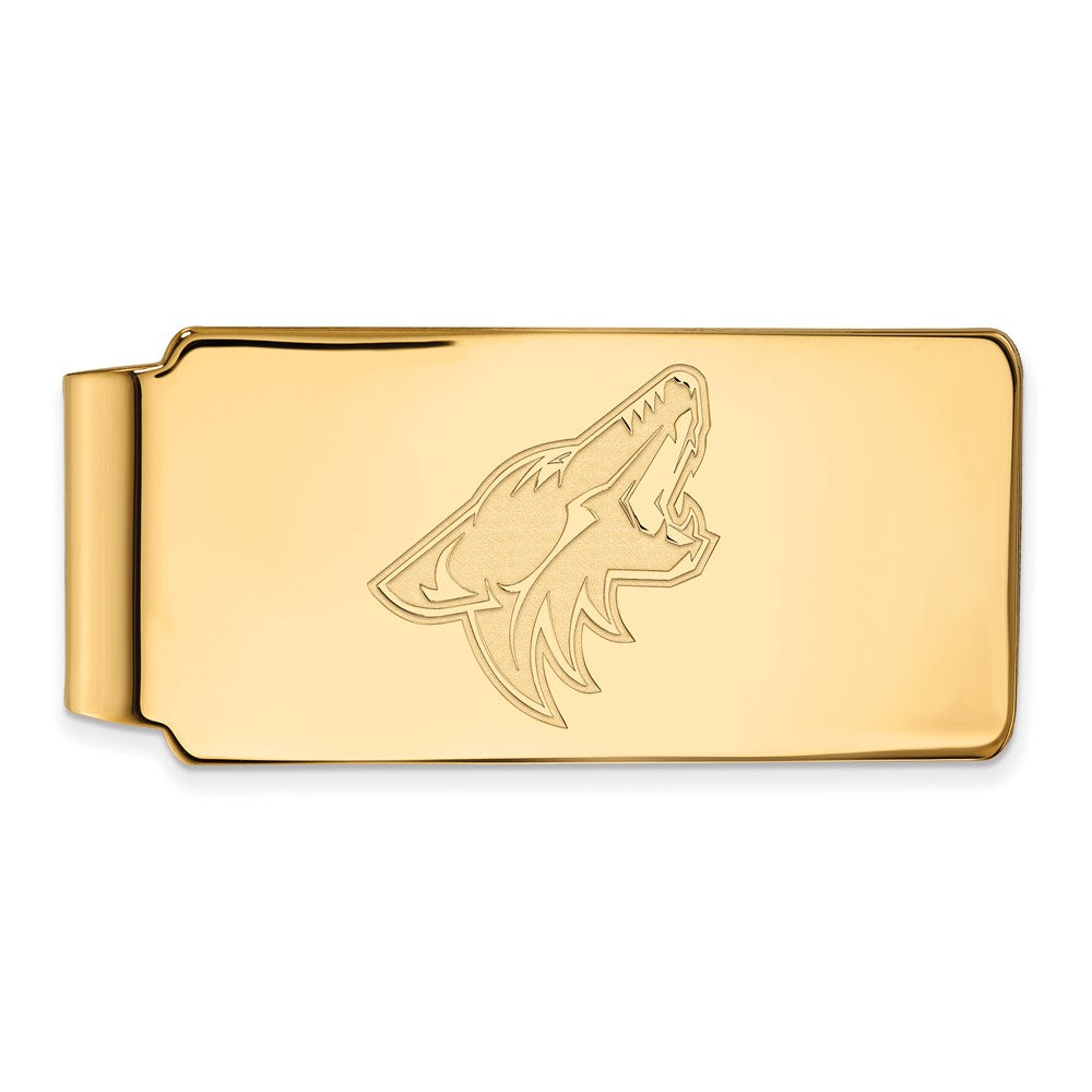 10k Yellow Gold NHL Arizona Coyotes Money Clip, Item M10426 by The Black Bow Jewelry Co.