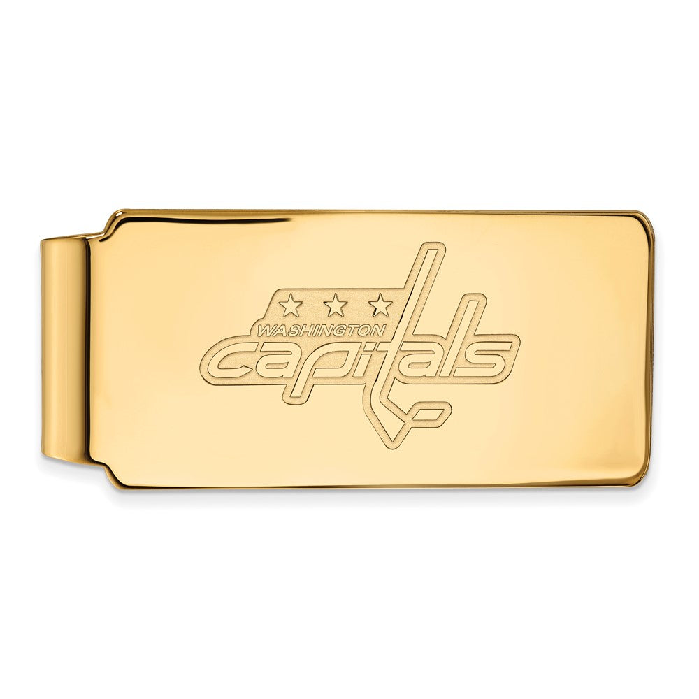 14k Yellow Gold NHL Washington Capitals Money Clip, Item M10487 by The Black Bow Jewelry Co.