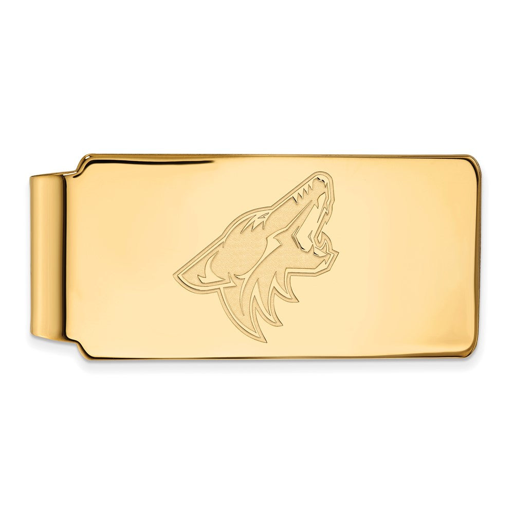 Sterling Silver 14k Yellow Gold Plated NHL Arizona Coyotes Money Clip, Item M10506 by The Black Bow Jewelry Co.