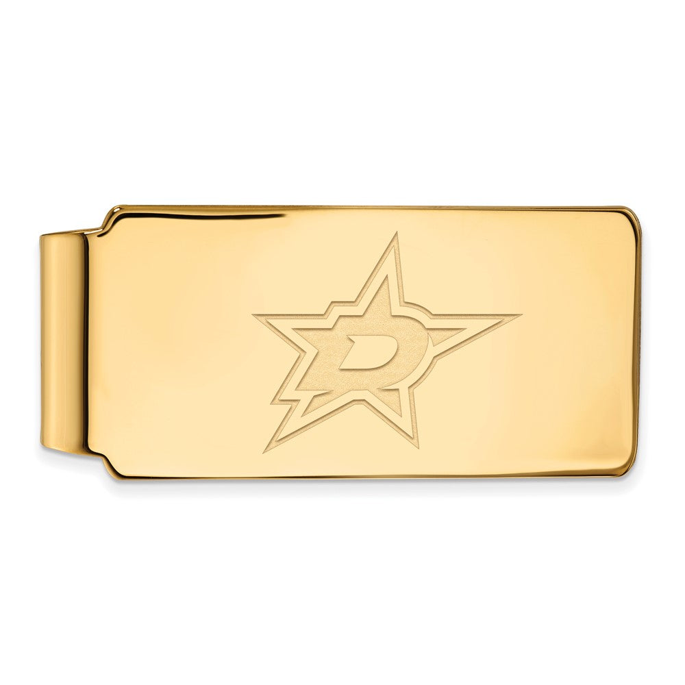 Sterling Silver 14k Yellow Gold Plated NHL Dallas Stars Money Clip, Item M10512 by The Black Bow Jewelry Co.