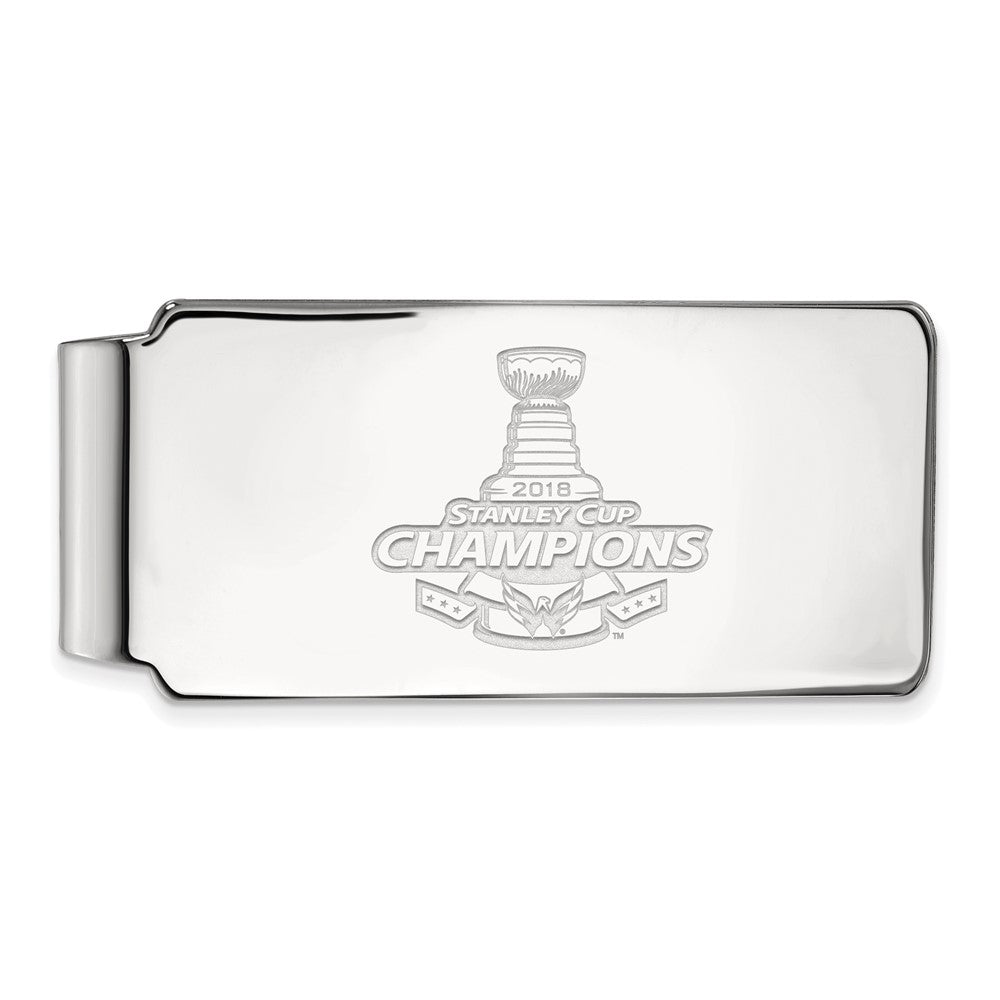 Sterling Silver NHL Stanley Cup Washington Capitals Money Clip, Item M10537 by The Black Bow Jewelry Co.