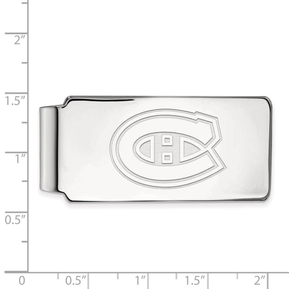 Alternate view of the Sterling Silver NHL Montreal Canadiens Money Clip by The Black Bow Jewelry Co.