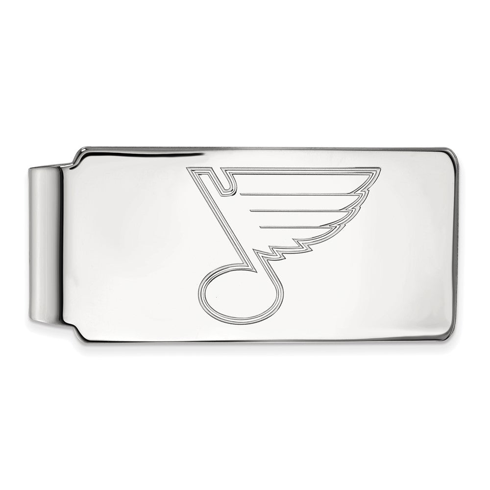 Sterling Silver NHL St. Louis Blues Money Clip, Item M10554 by The Black Bow Jewelry Co.