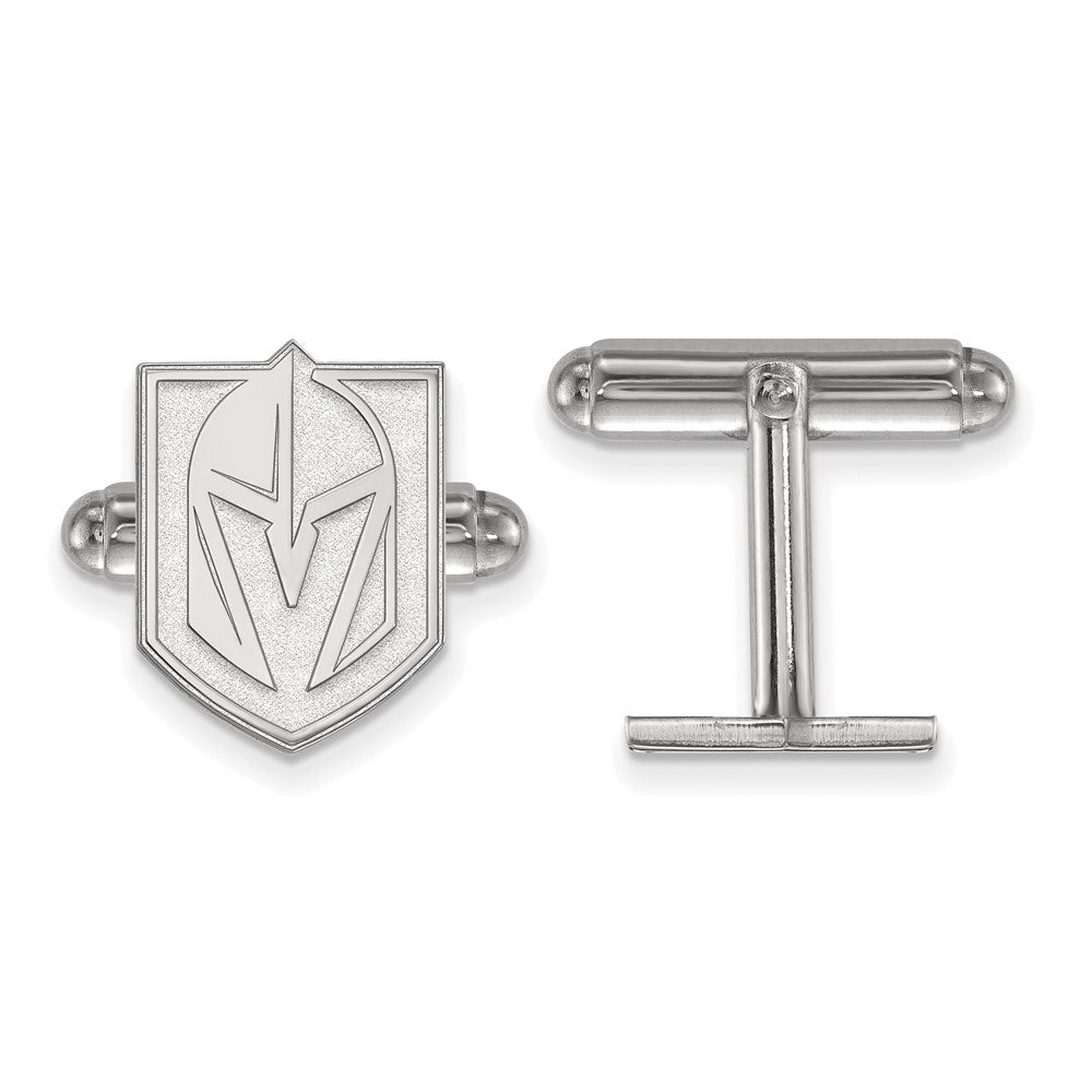 Sterling Silver NHL Vegas Golden Knights Cuff Links, Item M10700 by The Black Bow Jewelry Co.