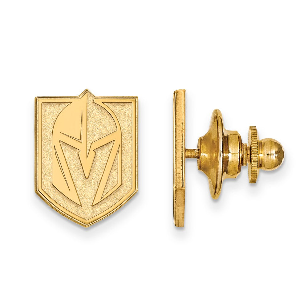 SS 14k Yellow Gold Plated NHL Vegas Golden Knights Lapel or Tie Pin, Item M10894 by The Black Bow Jewelry Co.