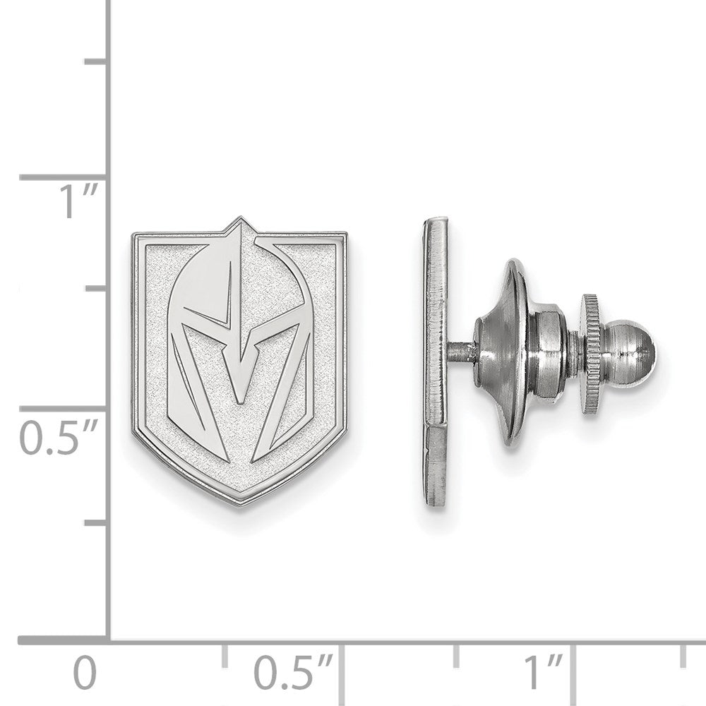 Alternate view of the Sterling Silver NHL Vegas Golden Knights Lapel/Tie Pin by The Black Bow Jewelry Co.