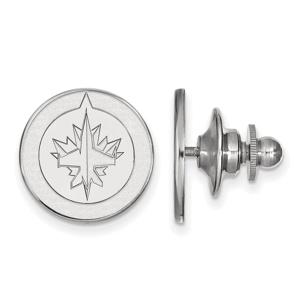 Sterling Silver NHL Winnipeg Jets Lapel or Tie Pin, Item M10940 by The Black Bow Jewelry Co.