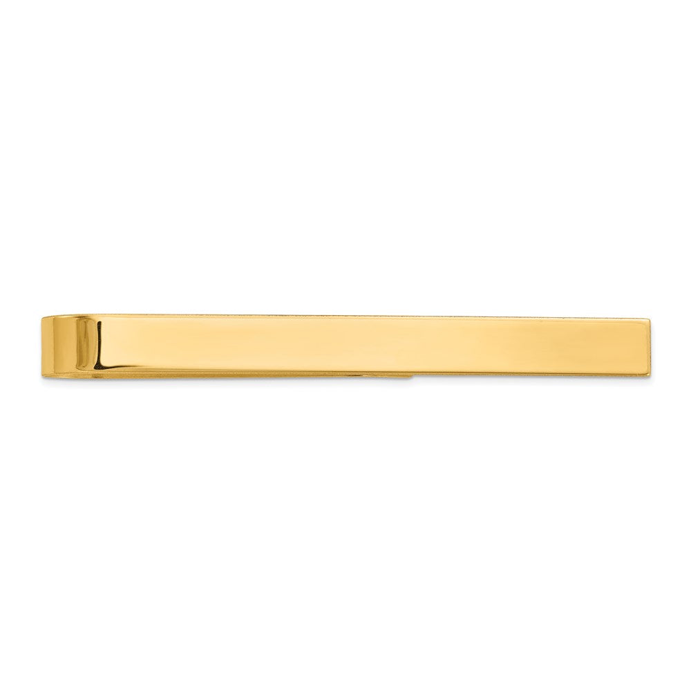 Alternate view of the 14K Yellow Gold Polished Tie Bar, 50mm by The Black Bow Jewelry Co.
