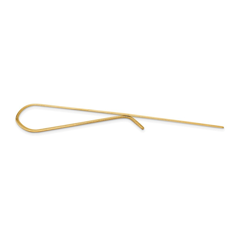 Alternate view of the 14K Yellow Gold Polished Tie Bar, 4.5 x 50mm by The Black Bow Jewelry Co.