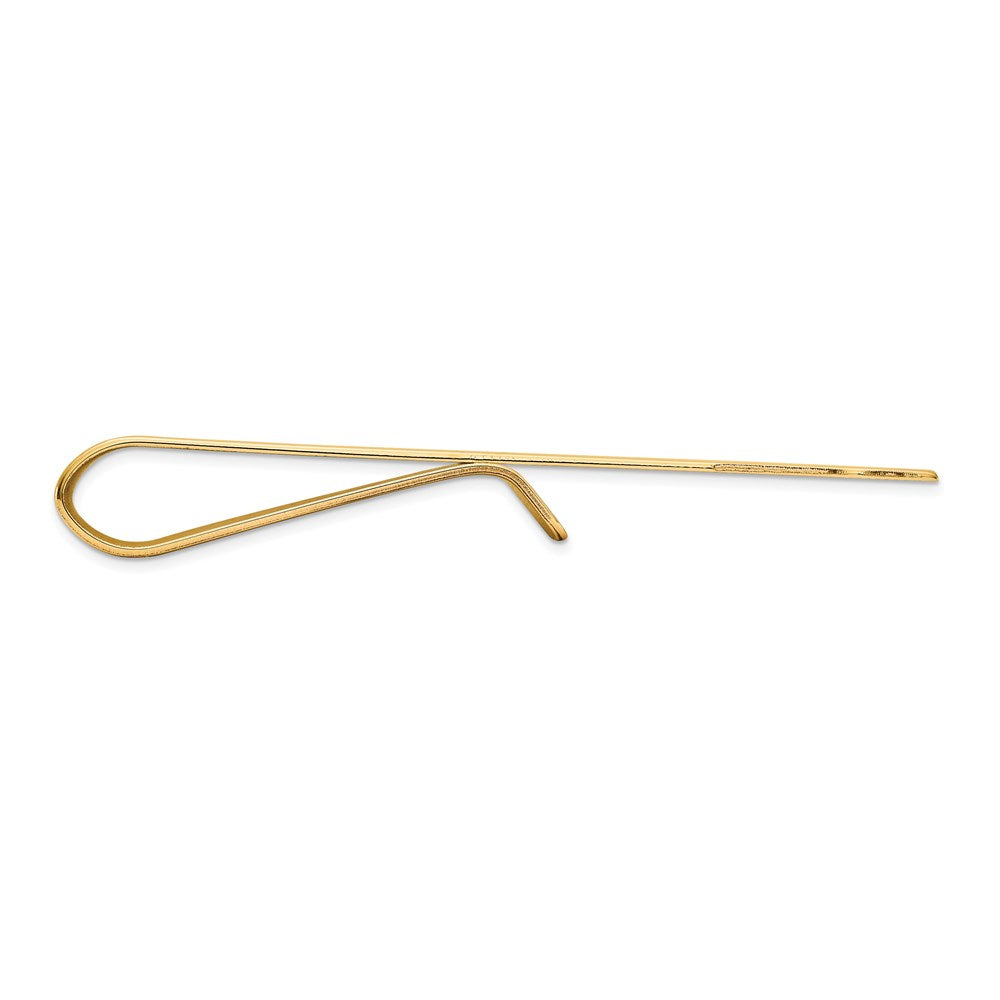 Alternate view of the 14K Yellow Gold Polished Tie Bar, 8 x 50mm by The Black Bow Jewelry Co.