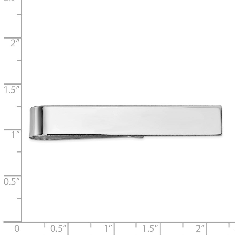 Alternate view of the 14K White Gold Polished Tie Bar, 50mm by The Black Bow Jewelry Co.