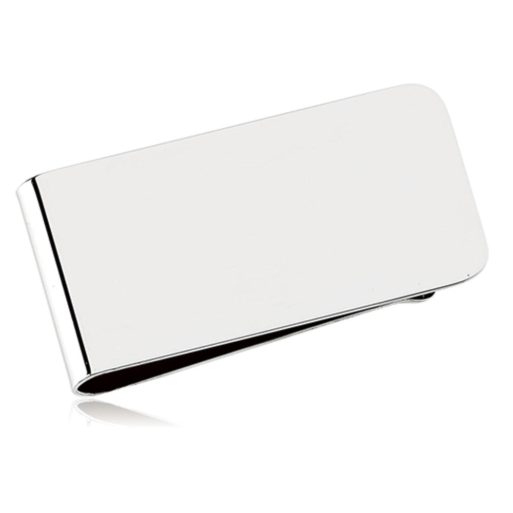 Men&#39;s Wide Sterling Silver Money Clip, Item M8035 by The Black Bow Jewelry Co.