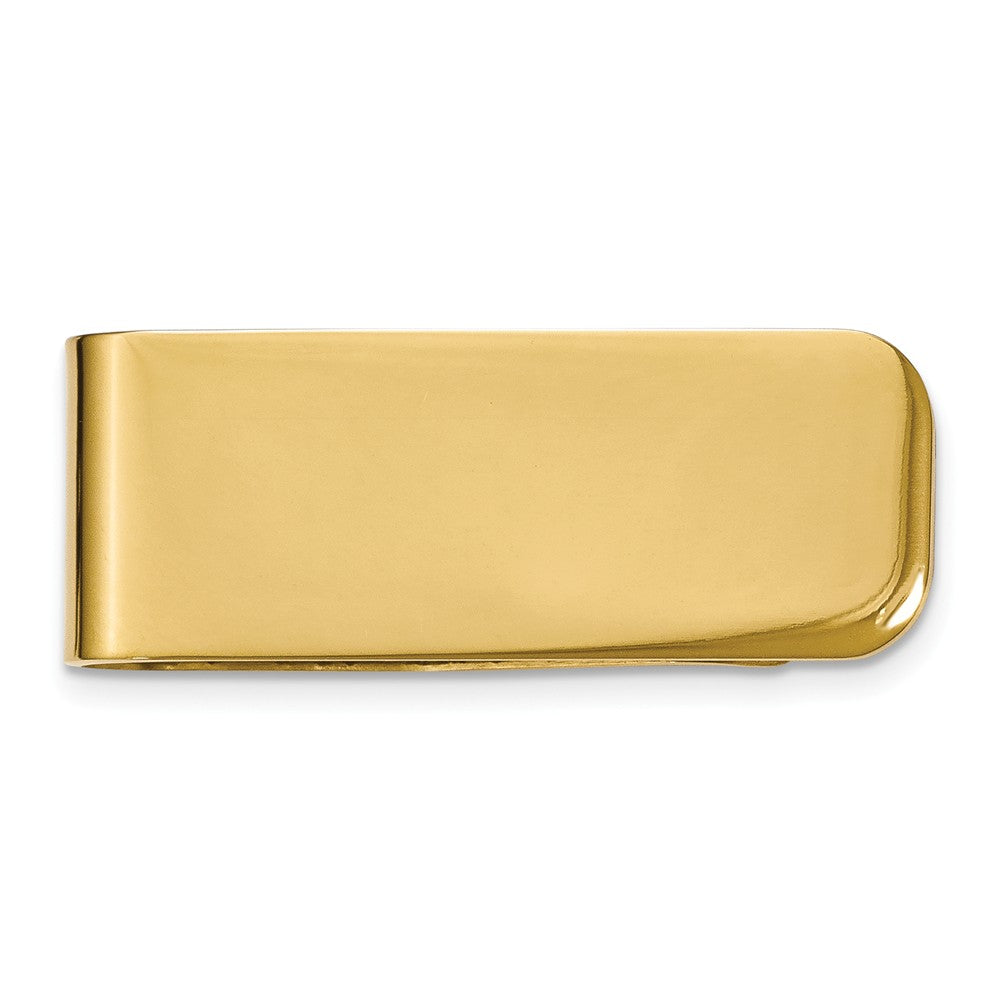 Men&#39;s Stainless Steel Gold Tone Plated Money Clip, Item M8126 by The Black Bow Jewelry Co.