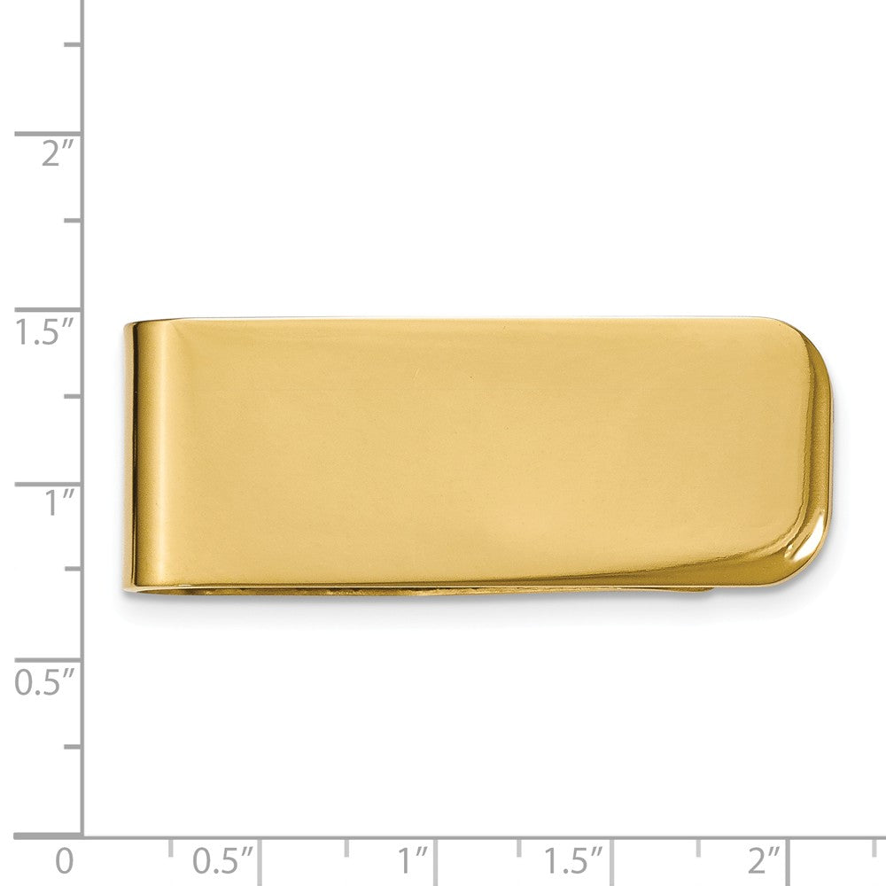 Alternate view of the Men&#39;s Stainless Steel Gold Tone Plated Money Clip by The Black Bow Jewelry Co.