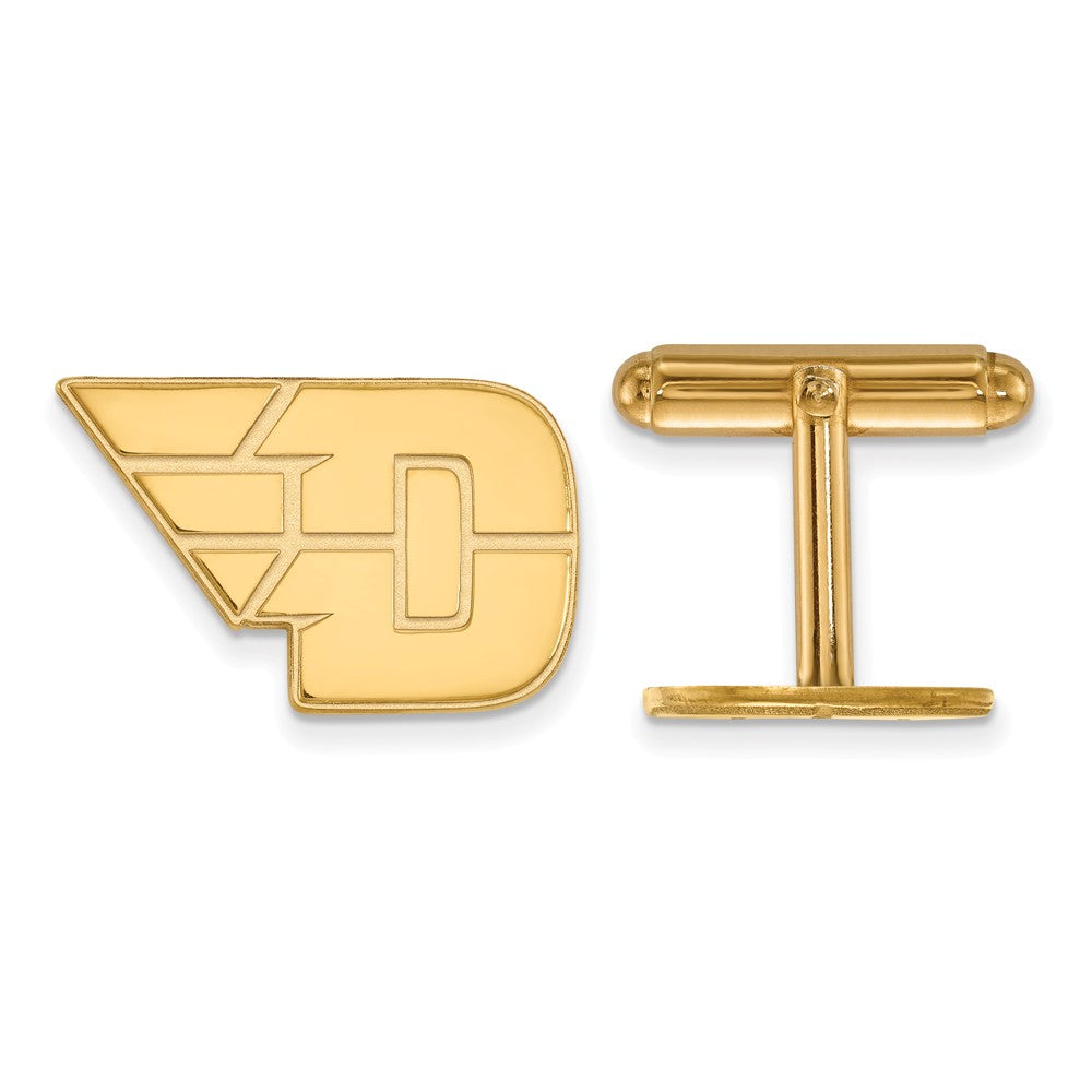 14k Yellow Gold University of Dayton Cuff Links, Item M8890 by The Black Bow Jewelry Co.