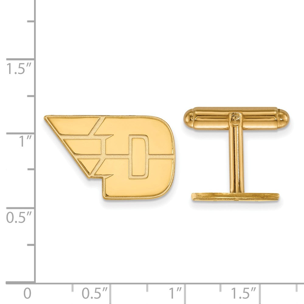 Alternate view of the 14k Yellow Gold University of Dayton Cuff Links by The Black Bow Jewelry Co.