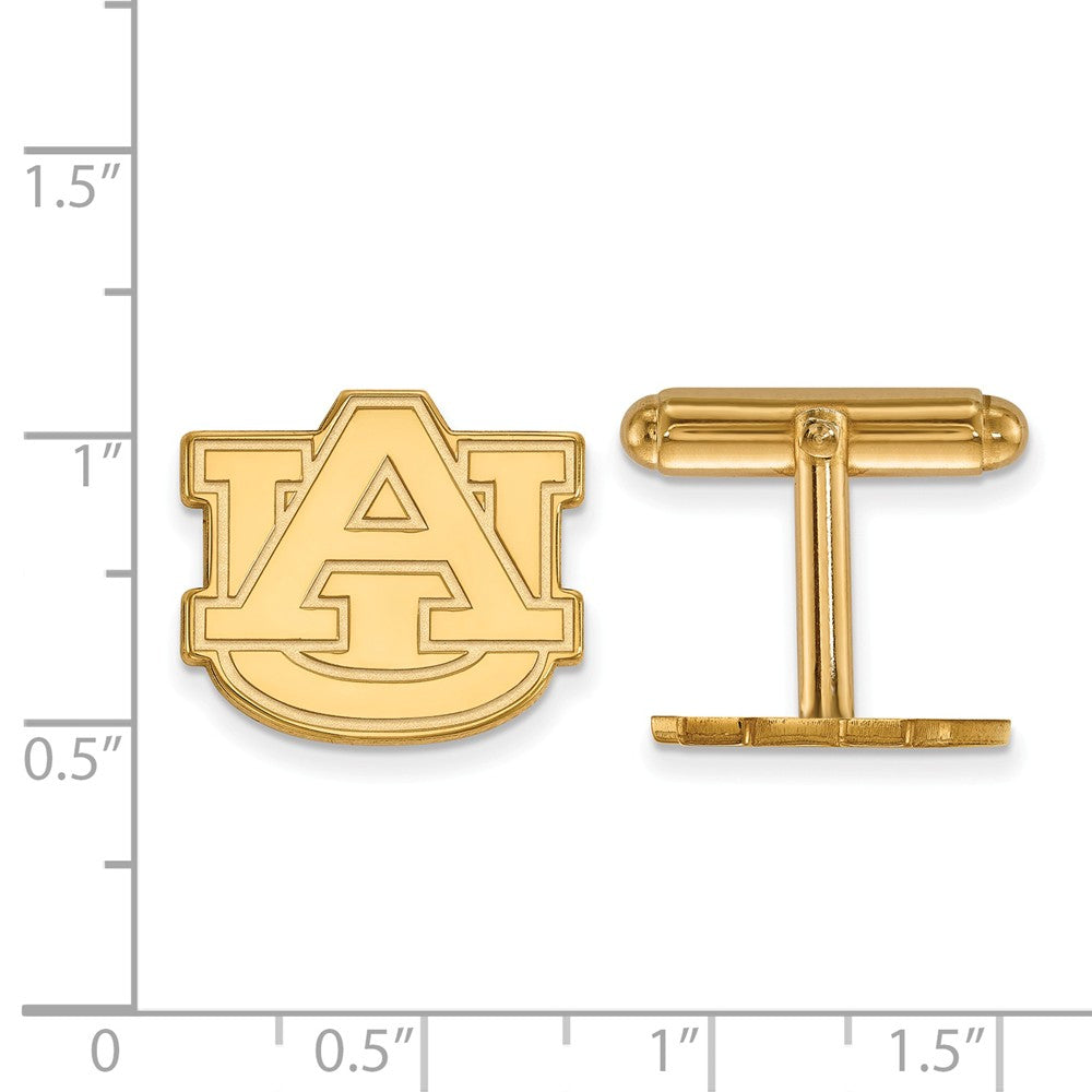 Alternate view of the 14k Yellow Gold Auburn University Cuff Links by The Black Bow Jewelry Co.