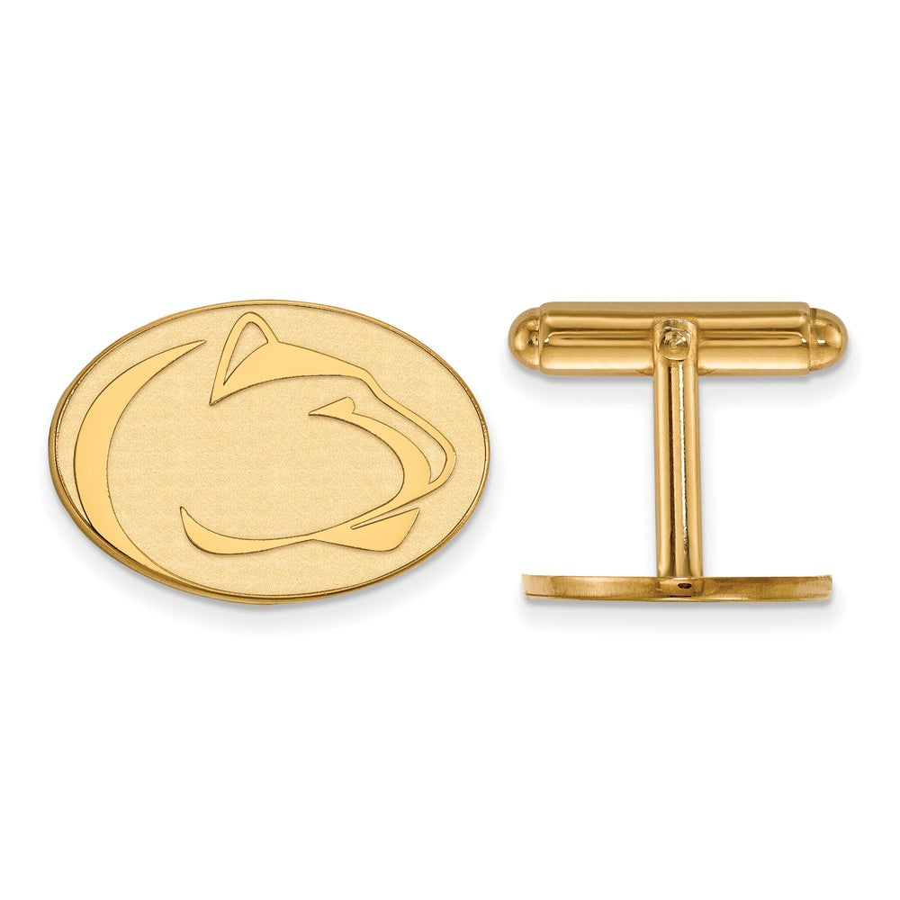 14k Yellow Gold Penn State University Cuff Links, Item M8931 by The Black Bow Jewelry Co.