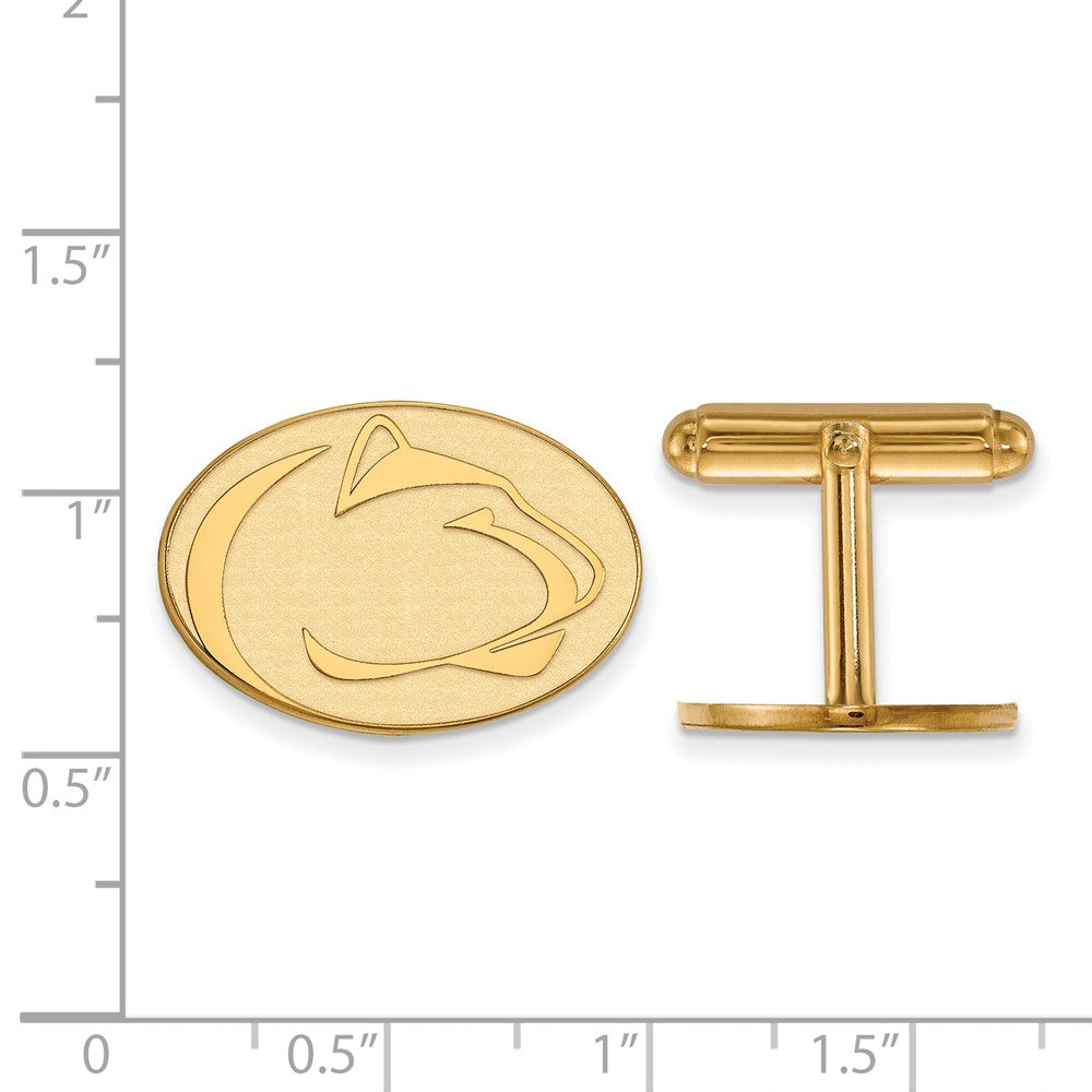Alternate view of the 14k Yellow Gold Penn State University Cuff Links by The Black Bow Jewelry Co.