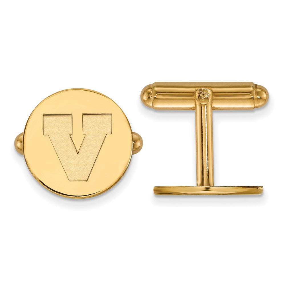 14k Yellow Gold University of Virginia Cuff Links, Item M8986 by The Black Bow Jewelry Co.