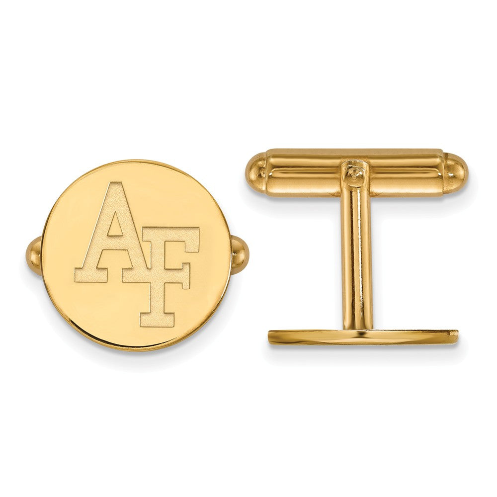 14k Gold Plated Silver United States Air Force Academy Cuff Links, Item M9060 by The Black Bow Jewelry Co.