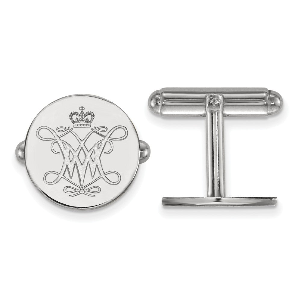 Sterling Silver William and Mary Cuff Links, Item M9194 by The Black Bow Jewelry Co.