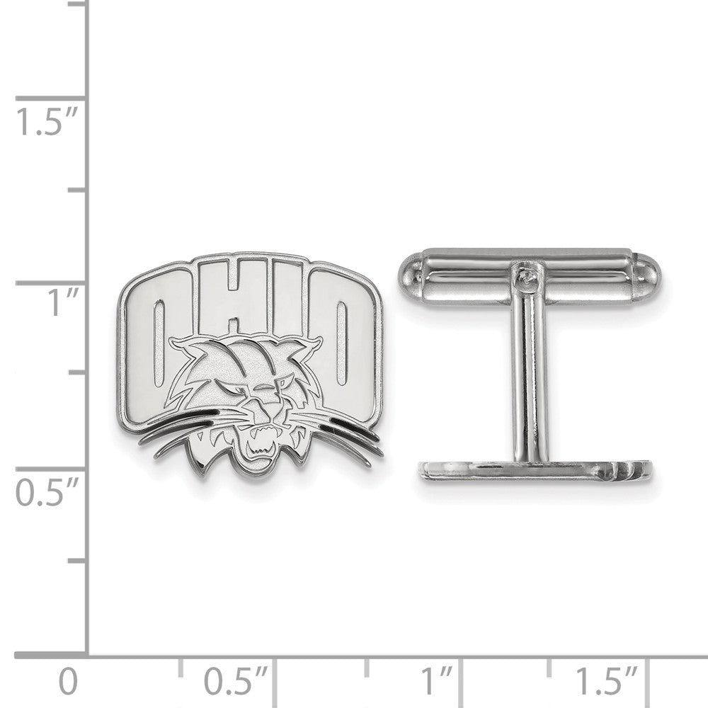 Alternate view of the Sterling Silver Ohio University Cuff Links by The Black Bow Jewelry Co.