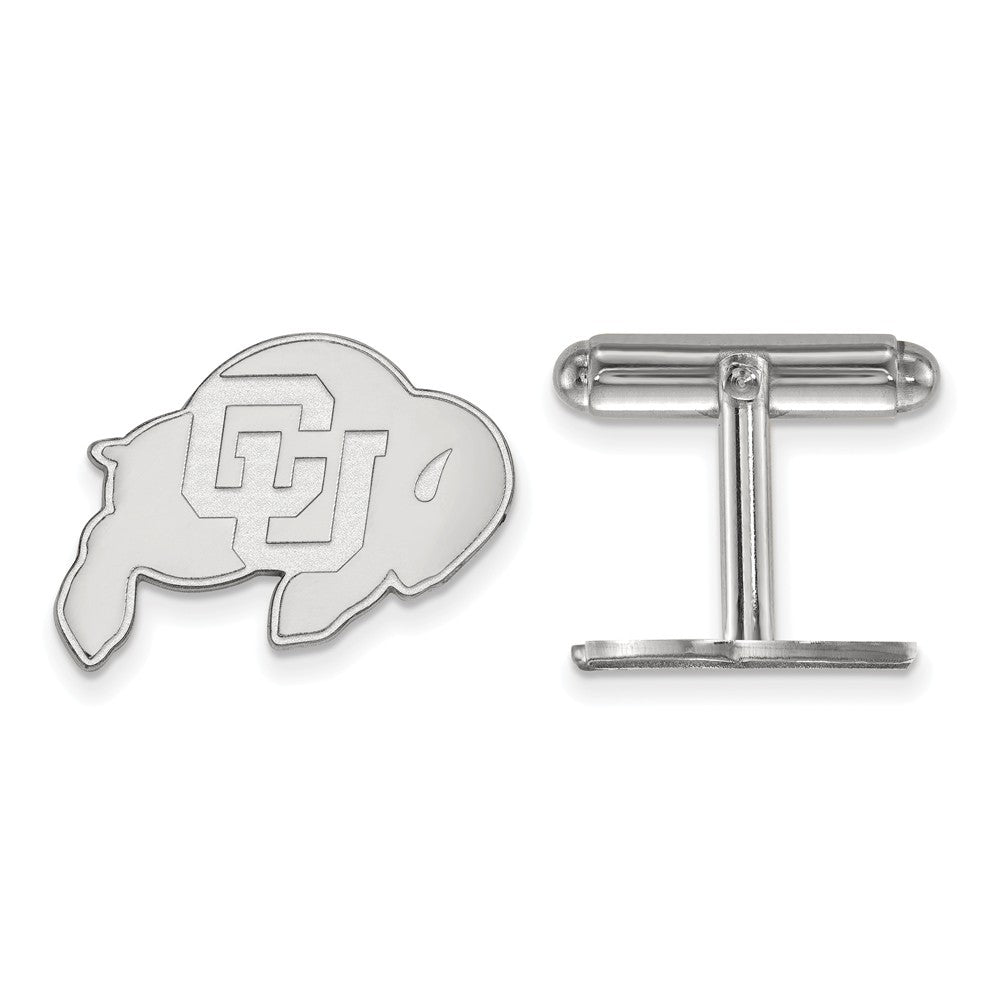 Sterling Silver University of Colorado Cuff Links, Item M9219 by The Black Bow Jewelry Co.