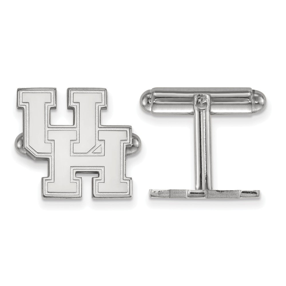 Sterling Silver University of Houston Cuff Links, Item M9221 by The Black Bow Jewelry Co.