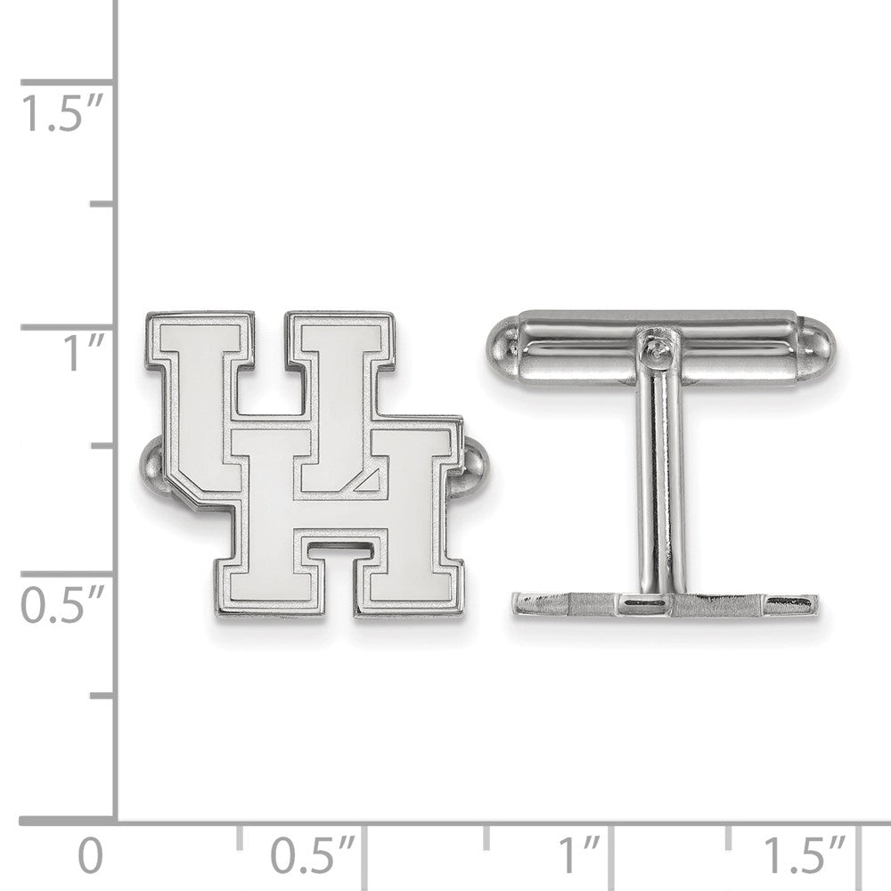 Alternate view of the Sterling Silver University of Houston Cuff Links by The Black Bow Jewelry Co.
