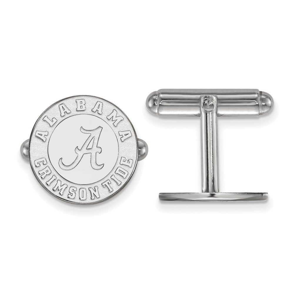 Sterling Silver University of Alabama Cuff Links, Item M9312 by The Black Bow Jewelry Co.